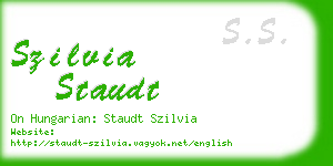 szilvia staudt business card